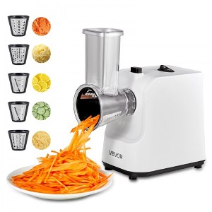 VEVOR Electric Cheese Grater, 200W Salad Maker with 5 Attachments, Stainless Steel Electric Slicer Shredder Chopper for Vegetables, Fruits, and Cheese - 1 of 4