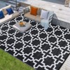 6x9 Outdoor Rug Non Slip - Washable Picnic Rug for Patio, Camping, Beach (Black & White) - 4 of 4