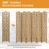 Wooakway Rustic Folding Wood Room Divider Vintage Freestand Privacy Screen for Room Seperation Living Room Bedroom Office Room - 4 of 4