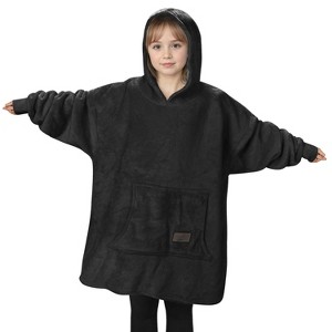 Catalonia Blanket Hoodie Sweatshirt for Kid, Fleece Snuggy Soft Wearable Blanket Pullover 4-12 Years Boy Girl Cozy Warm Gift - 1 of 4