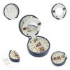 Unique Bargains Portable PU Leather Mini Round Travel Jewelry Box with Mirror - 3 of 4
