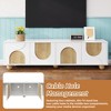 Dexmalle Cream Farmhouse TV Stand with Cable Holes for TVs up to 75" - 4 of 4