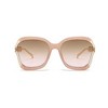 Anna-Kaci Oversized Square Sunglasses with Cutout Chain Link Arms and Glamorous Metal Trim - 2 of 2