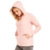 Sofra Women's Cotton Comfort Zip Up Hoodie Jersey Sweater - 2 of 3