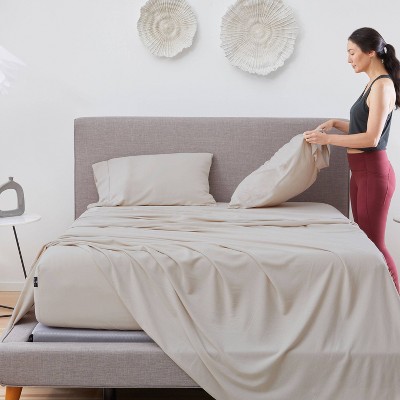 Medium Beige Queen Rayon Bamboo Blend Pillowcase Set