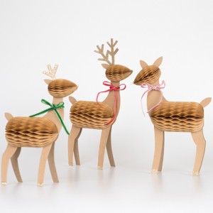 Meri Meri Honeycomb Reindeer Family (Pack of 3) - 1 of 4