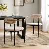 GDFStudio Camas Modern Fabric Upholstered Iron Dining Chairs (Set of 2) - image 2 of 4