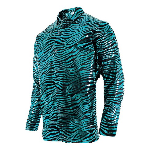 Underwraps Costumes Mens Tiger Shirt Costume - XX Large - Turquoise
