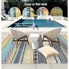 Camping Rug for Balcony Washable Easy-Clean Non-Slip Carpet Modern Boho Plastic Carpet Stain-Resistant RV Area Rug for Patio Picnic Beach - 4 of 4