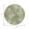 HomeRoots 8' Sage And Beige Round Abstract Washable Indoor Outdoor Area Rug - 2 of 4