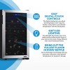 Newair 20” Wine Refrigerator 50 Bottle Wine Cooler, Single Zone Freestanding Wine Fridge in Stainless Steel, Wine Chiller with Adjustable Racks - 3 of 4