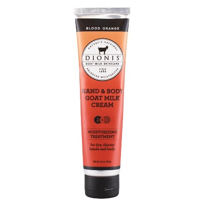 Dionis Goat Milk Hand & Body Cream Blood Orange, 3.3 oz.