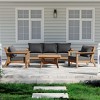 WestinTrends Avalon Outdoor 6-Piece Modular Sectional Patio Furniture Sofa Set, Teak/Gray - 2 of 4