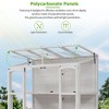 Whisen 78" Greenhouse with 4 Skylights & 2 Folding Shelves - White - 4 of 4