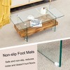 Dolonm 43.3 in. L x 23.6 in. W Two-Tier Coffee Table with Tempered Glass Top & MDF Base, 250lb Capacity Modern Living Room Table - 4 of 4