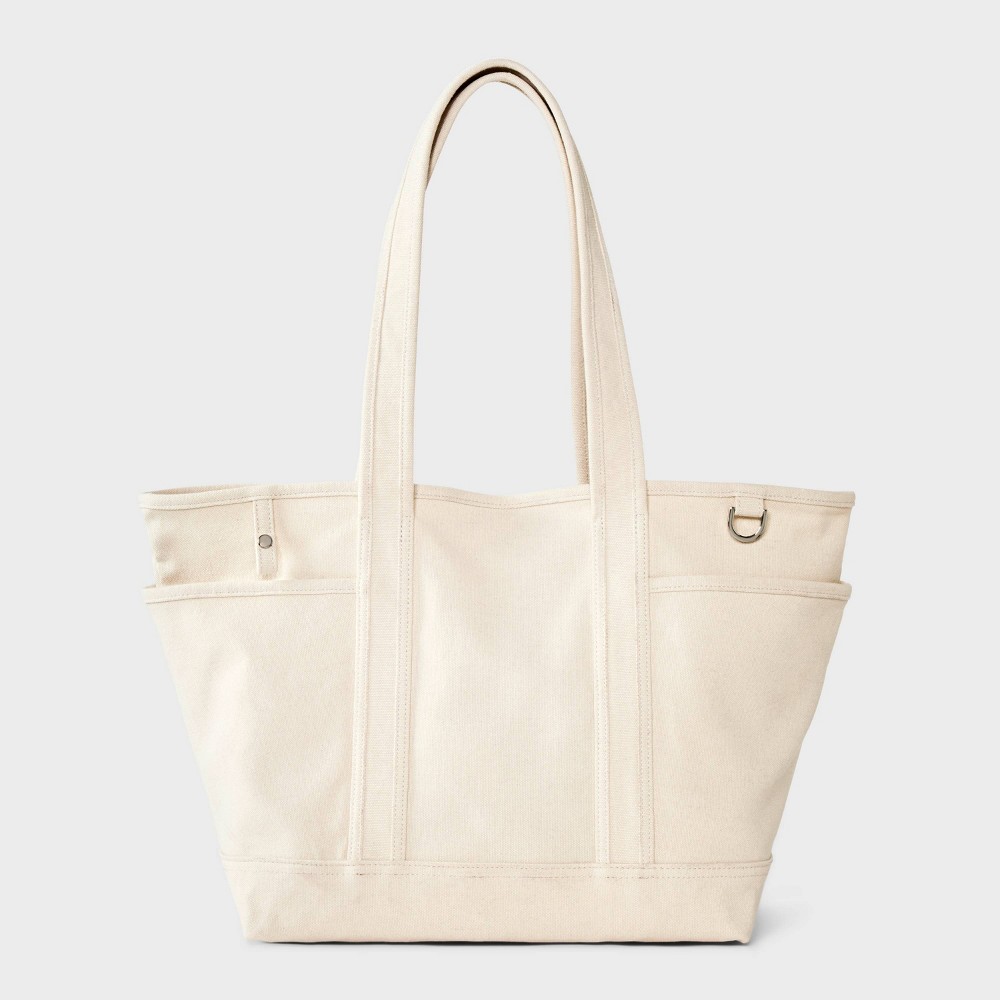 Photos - Women Bag Collegiate Tote Bag - Universal Thread™ Cream