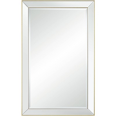 Uttermost Verne Matte Gold Edging 24" x 38" Rectangular Wall Mirror