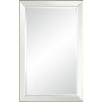 Uttermost Verne Matte Gold Edging 24" x 38" Rectangular Wall Mirror