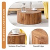 Sapphtopaz Coffee Table Home Decor Living Room Tables Cylinder Coffee Bar End Table with Texture Pattern for Living Room, Office - 4 of 4