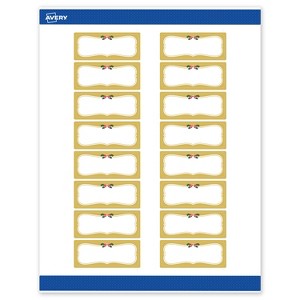 Avery Labels, 1" x 2-5/8", Gold-Metallic Berries, Matte, 160ct - 1 of 4
