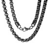 Steeltime 24" and 8" Men's stainless steel round box link set. Color Options: Silver, Gold, Black - 2 of 4