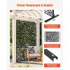 VEVOR Metal Privacy Screen, 47" W x 72" H, Outdoor Privacy Screens & Panels, Freestanding Outdoor Divider with Stand, Black - 4 of 4