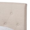 Queen Cassandra Modern and Contemporary Fabric Upholstered Bed Light Beige - Baxton Studio: Elegant Rubberwood & MDF Frame, Polyester Fill - image 4 of 4