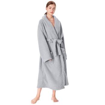 Catalonia Womens Plush Long Robe, Warm Comfy Fluffy Bathrobe, Gift for Her