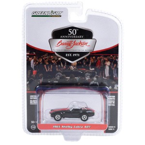 Greenlight Collectibles 1/64 1965 Shelby Cobra 427 Black with Red Stripes Barrett Jackson Scottsdale Series 11 37270-A - 1 of 2