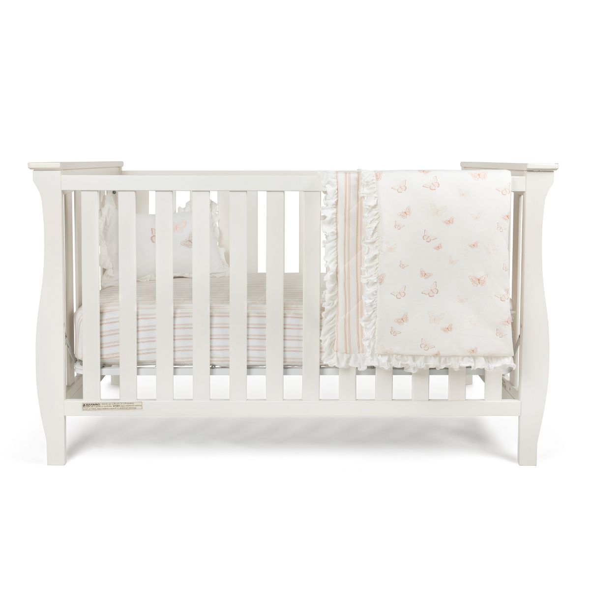 Ely's & Co. - Butterfly/Dragonfly & Stripe Crib Bedding Set