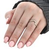 Pompeii3 1/2 cttw 14k Yellow Gold Diamond Curved Contour Band For Forever Us 2 Stone Ring - 3 of 4