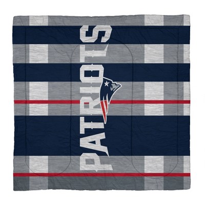 NFL New England Patriots Heathered Stripe Queen Bed in a Bag - 3pc — фото 2