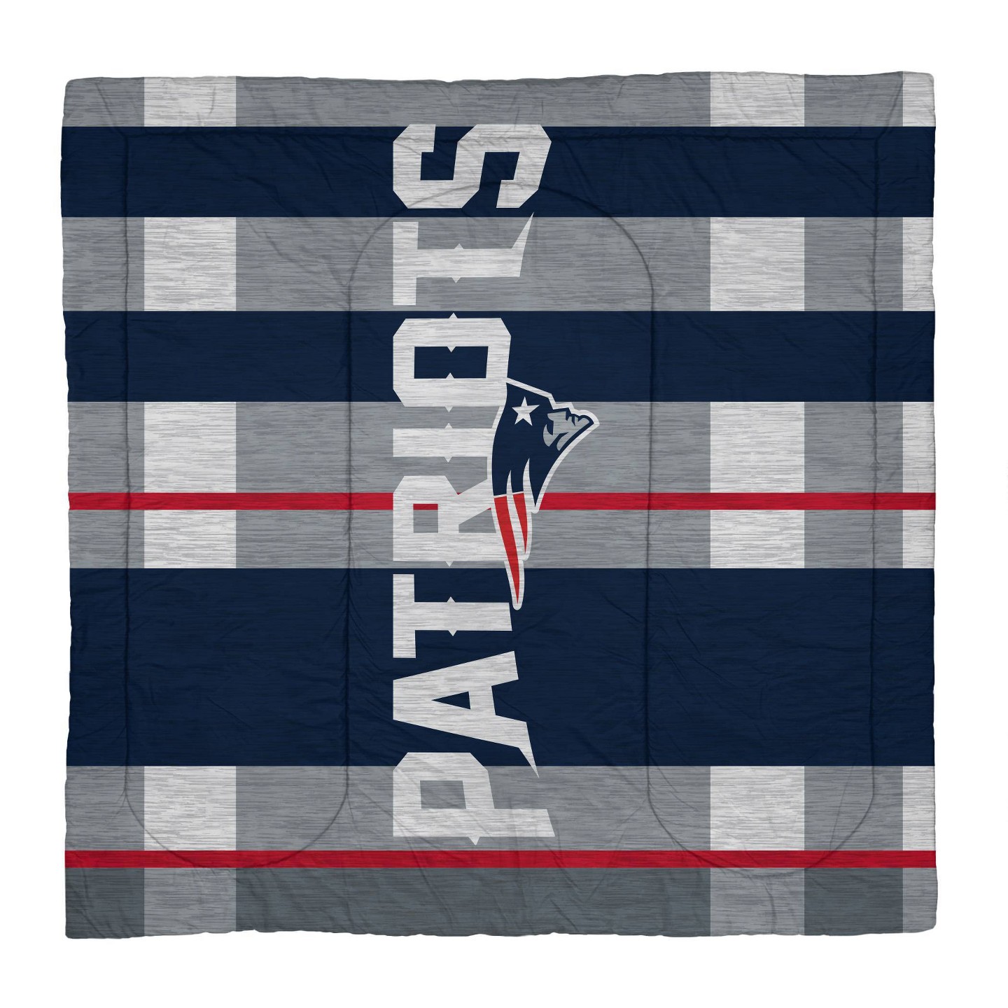 Постельное бельё NFL New England Patriots Heathered Stripe Queen Bed in a Bag - 3pc, цвет: Полосатый — фото 2