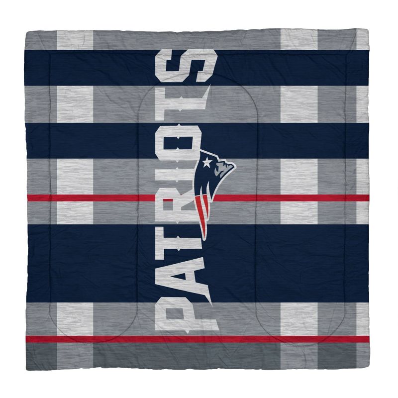 NFL New England Patriots Heathered Stripe Queen Bed in a Bag - 3pc, 2 of 4