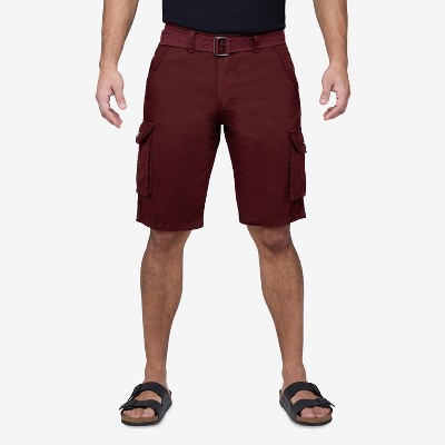 Men Leather Shorts INSPIRE CHIC Men's Retro Cargo Pockets Party