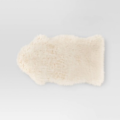 Better Homes & Gardens Ruched Faux Fur Throw Blanket, White, Standard Throw