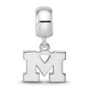 Black Bow Jewelry Sterling Silver Michigan Wolverines NCAA Bead Charm - 3 of 4