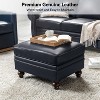 Benito 26.5 Wide Contemporary Genuine Leather Ottoman for Living Room| ART OF LIVING DESIGNS - 3 of 4