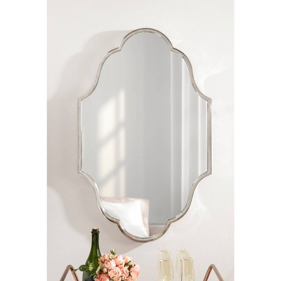 Rowla Scalloped Silver Stainless Steel Wall Mirror