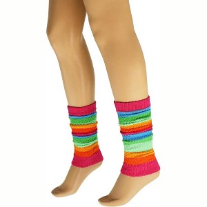 1 Pair Women’s Colorful Cotton Knitted Leg Warmers – 21 Inches – Soft, Stretchy & Stylish - 1 of 2