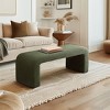 Vynxaria Boucle Waterfall Bench Green 42"W - 2 of 4
