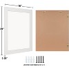 Rectangular Wall Mirror, White Framed Mirror for Bathroom, Bedroom, Living Room & Entryway Decor - 2 of 4