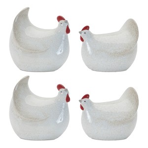 Terra Cotta Chicken Decor (Set of 4) - 1 of 4