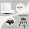 Bekrvio 26" Swivel Counter Height Bar Stools with Back-Faux Leather/Velvet Upholstered, V-Shaped Metal Legs-Modern Counter Stools for Kitchen Island - 3 of 4
