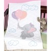 Jack Dempsey Stamped White Quilt Crib Top 40"X60"-Elephant - 2 of 2