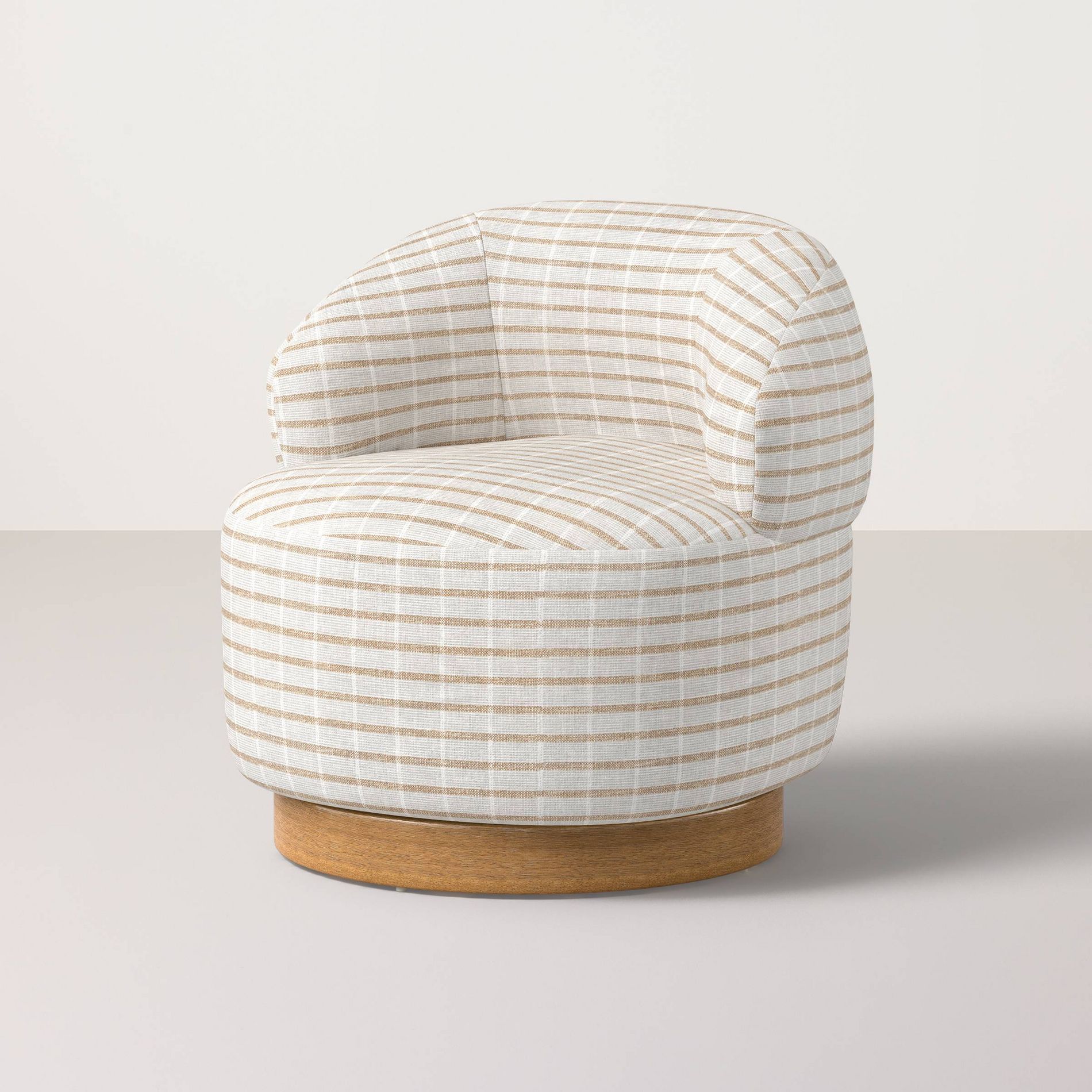 Swivel Chair with Plinth Modern Windowpane Paprika - Hearth & Hand™ with Magnolia