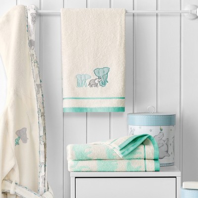 Togas Jumbo White/Turquoise Towel