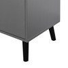 MAYEERTY Storage Cabinet with 3 Drawers & Adjustable Shelf, Mid Century Accent Cabinet for Living Room/Office/Entryway, Gray - 4 of 4