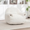 Lyngins Plush Faux Fur Bean Bag Chair, Ergonomic Lazy Chair, Stylish Accent Chair, Bean Bag Sofa Chair with Back Support,  Stuffed Floor Sofa - 2 of 4
