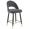 Grey and Black Open Back Counter Height Stools (Set of 2) - 4 of 4